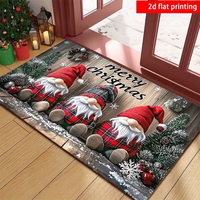 Коледна изтривалка Три гнома Merry Christmas