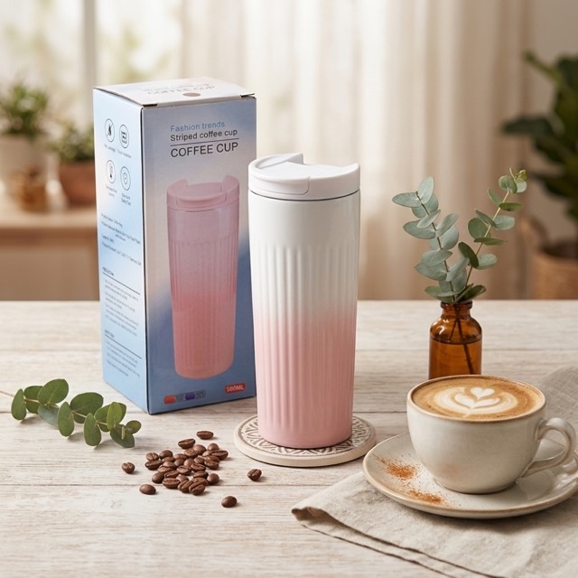 Термочаша за кафе и чай с релефен дизайн, 580ml