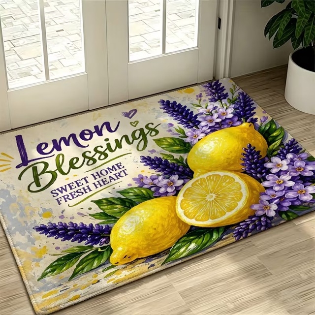 Входна изтривалка Лимони и лавандула Lemon Blessings (50 х 80 см)