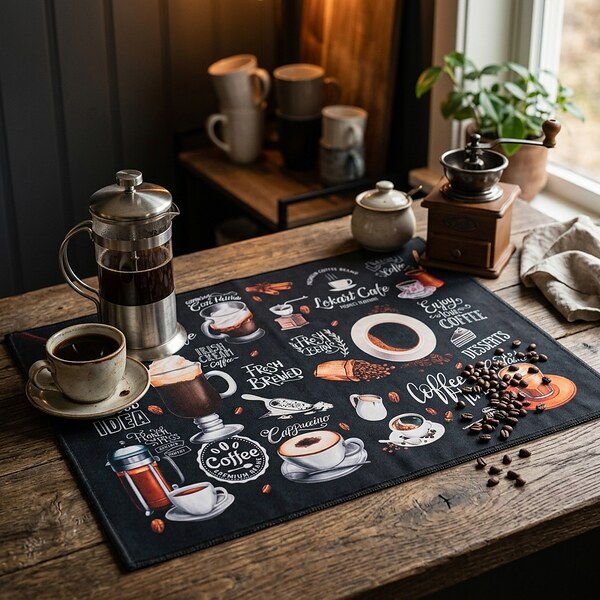 Абсорбираща постелка за сушене на съдове Coffee Time