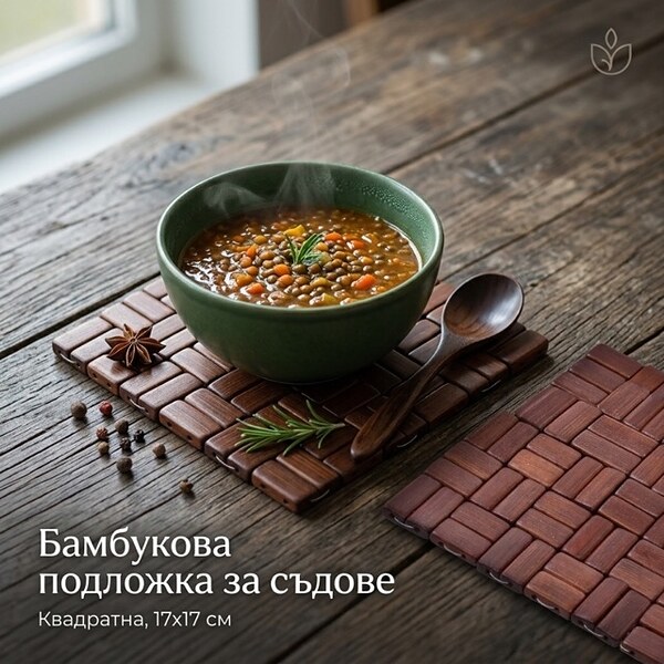 Бамбукова подложка за горещи съдове