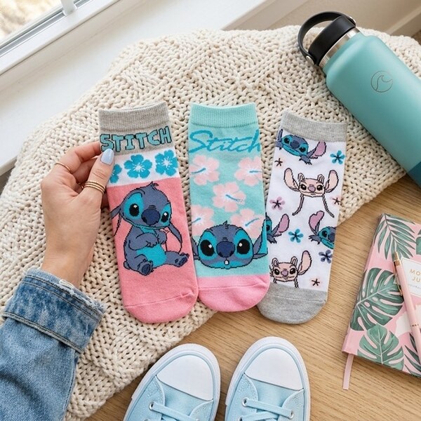 Дамски къси чорапи Стич (Stitch) – Комплект от 3 чифта
