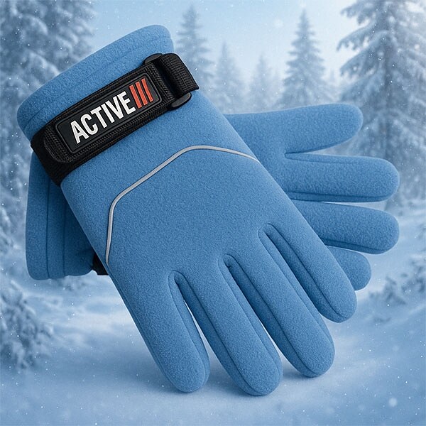 Детски поларени ръкавици ACTIVE, размер 21, различни цветове