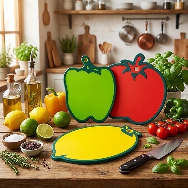 Цветна кухненска дъска във форма на плод или зеленчук – за по-вкусно настроение в кухнята