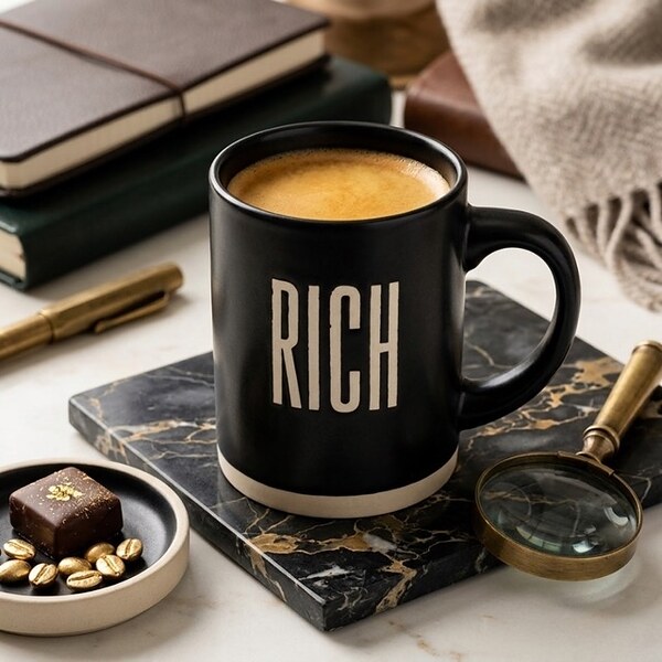 Керамична черна часа „Rich“ – 430 мл