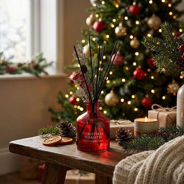 Коледен дифузер за помещение с ароматно масло Christmas Warmth и пръчици – 200 мл