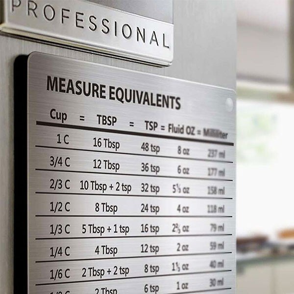 Магнит за хладилник с точни мерки Stainless Steel Measure Equivalents Magnet