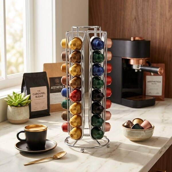 Метална поставка органайзер за 30 кафе капсули Nespresso