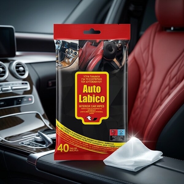 Мокри кърпички за интериор на автомобил Auto Labico (40 бр.)