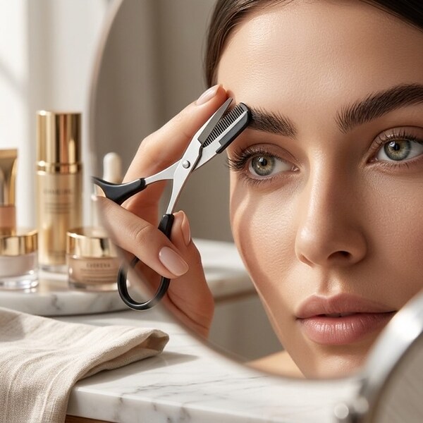 Ножичка за вежди с гребен – Перфектна форма с един замах