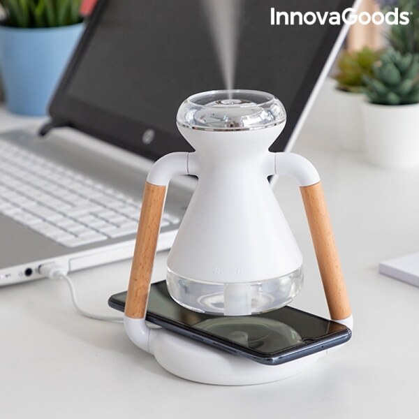 ОВЛАЖНИТЕЛ, АРОМАТИЗАТОР И БЕЗЖИЧНО ЗАРЯДНО УСТРОЙСТВО 3 В 1 MISVOLT INNOVAGOODS
