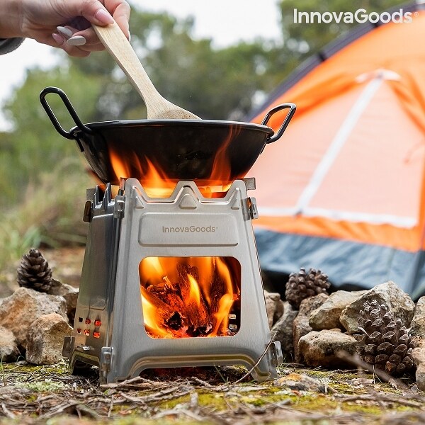 РАЗГЛОБЯЕМА СТОМАНЕНА ПЕЧКА ЗА КЪМПИНГ FLAMET INNOVAGOODS