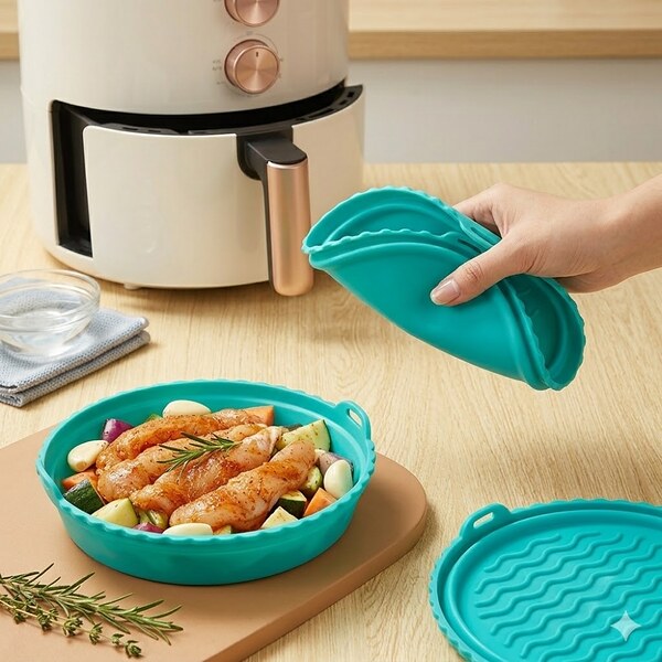 Сгъваема силиконова кошничка Air Fryer Silicone Pot