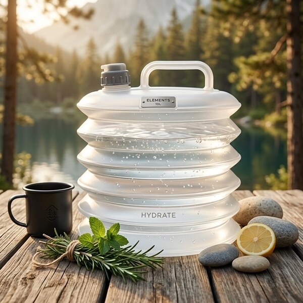 Сгъваема туба за вода тип акордеон, 10L