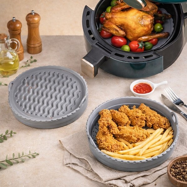 Силиконова сгъваема подложка за печене за Air Fryer