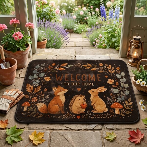 Входна изтривалка Горски приятели Welcome to our home (50 х 80 см)